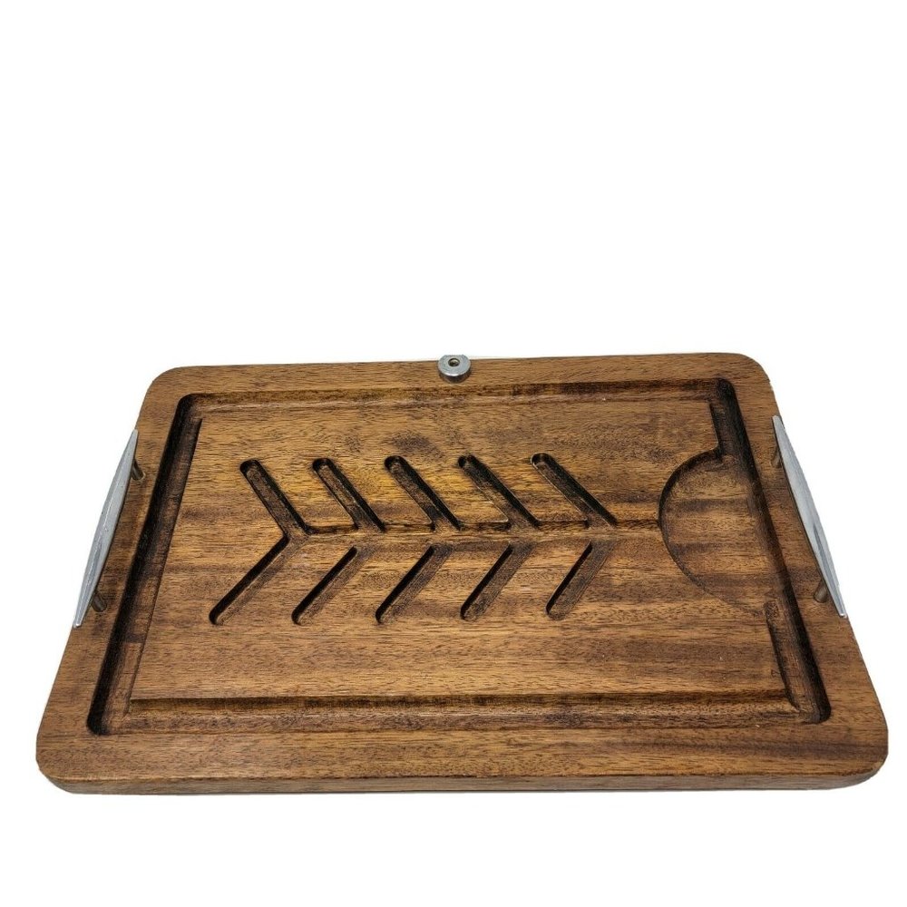Vintage Mid Century Modern Goodwood Walnut Fillet Cutting Board Tray Japan